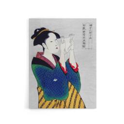 "Artery8 Woman Reading Letter Portrait Canvas Wall Art Print Kitagawa - Size: W24"" x H32""" - thumbnail 1