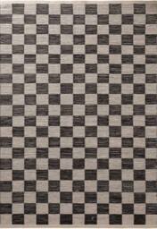THE RUGS Handloom Jute Rug Rex Reversible White Black Checkerboard - Size: 80 cm x 300 cm - thumbnail 6
