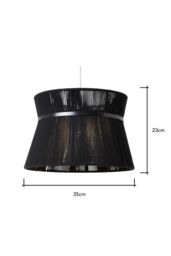 BHS Lighting Vera String Bound Easy Fit Light Shade in Black - thumbnail 5