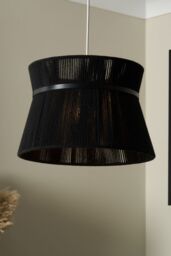 BHS Lighting Vera String Bound Easy Fit Light Shade in Black - thumbnail 4