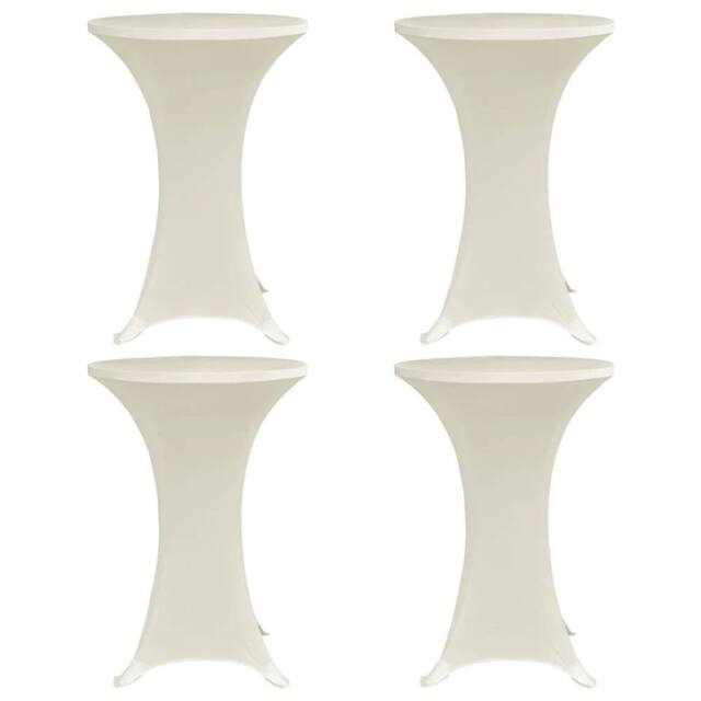 Berkfield Home Standing Table Cover √ò80 cm Cream Stretch 4 pcs - image 1