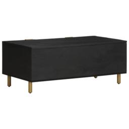 Berkfield Home Coffee Table Black 100x54x40 cm Engineered Wood - Size: 100 x 54 x 40 cm - thumbnail 5
