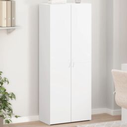 Berkfield Home File Cabinet White 60x32x153 cm Engineered Wood - Size: 60 x 32 x 153 cm - thumbnail 1