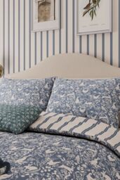 Helena Springfield 'Forest Friends' Cotton Duvet Cover Set in Blue - Size: Double - thumbnail 2