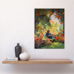 "Artery8 The English Country Garden Summer Relaxation Paining Flowers Trees Large Wall Art Poster Print Thick Paper 18X24 Inch - Size: W18"" x H24""" - thumbnail 4