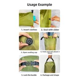 NESTLUNE Green Reusable Hand Roll Vacuum Bags Dustproof Luggage - thumbnail 4
