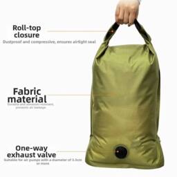 NESTLUNE Green Reusable Hand Roll Vacuum Bags Dustproof Luggage - thumbnail 2