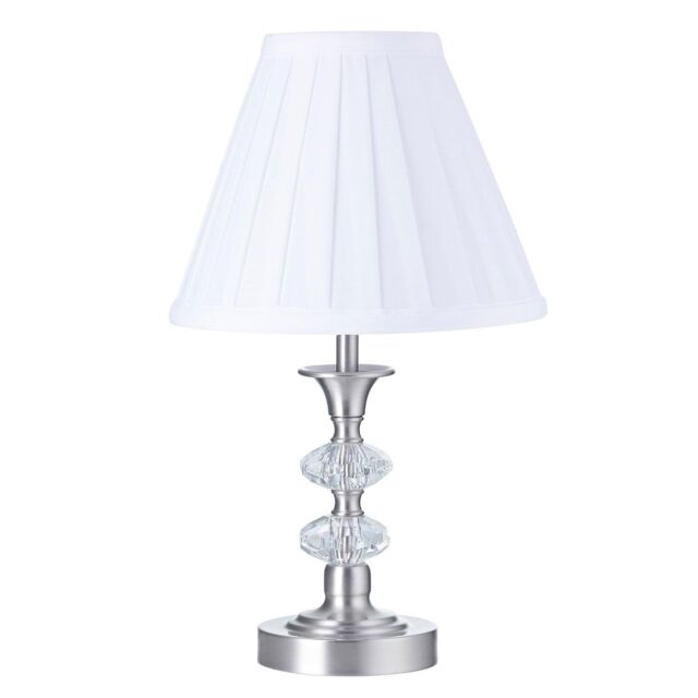 Happy Homewares Contemporary Power Saving & Energy Saving LED Touch Table Lamp in Metallic Silver - image 1