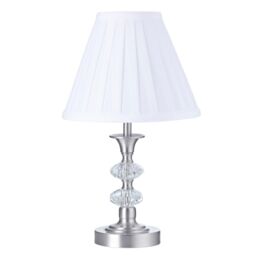Happy Homewares Contemporary Power Saving & Energy Saving LED Touch Table Lamp in Metallic Silver - thumbnail 1