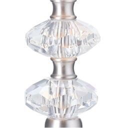Happy Homewares Contemporary Power Saving & Energy Saving LED Touch Table Lamp in Metallic Silver - thumbnail 4