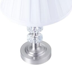 Happy Homewares Contemporary Power Saving & Energy Saving LED Touch Table Lamp in Metallic Silver - thumbnail 3