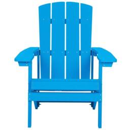 Wyld and Coco Blue Faux Wood Garden Chair Footstool Weather Resistant Modern - thumbnail 5
