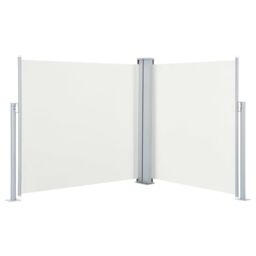 Berkfield Home Retractable Side Awning Cream 120x600 cm in Beige - thumbnail 2