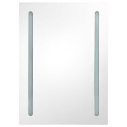 Berkfield Home LED Bathroom Mirror Cabinet Shining Black 50x13x70 cm - Size: 50 x 13 x 70 cm - thumbnail 4