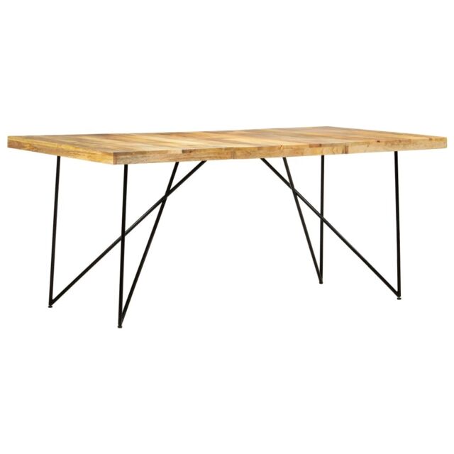 Berkfield Home Dining Table 180x90x76 cm Solid Mango Wood in Brown - Size: 180 x 90 x 76 cm - image 1