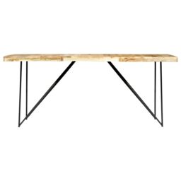 Berkfield Home Dining Table 180x90x76 cm Solid Mango Wood in Brown - Size: 180 x 90 x 76 cm - thumbnail 2
