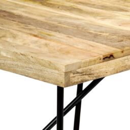 Berkfield Home Dining Table 180x90x76 cm Solid Mango Wood in Brown - Size: 180 x 90 x 76 cm - thumbnail 4