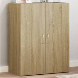 Berkfield Home File Cabinet Sonoma Oak 60x32x77.5 cm Engineered Wood in Natural - thumbnail 2