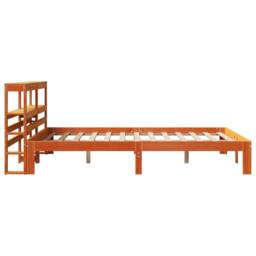 Berkfield Home Bed Frame without Mattress Wax Brown 135x190 cm Double Solid Wood Pine - thumbnail 7