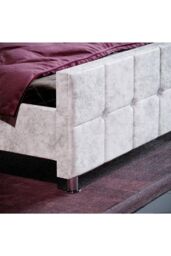 Home Discount Vida Designs Valentina King Size Bed Frame Velvet Fabric UKFR Storage in Silver - thumbnail 5