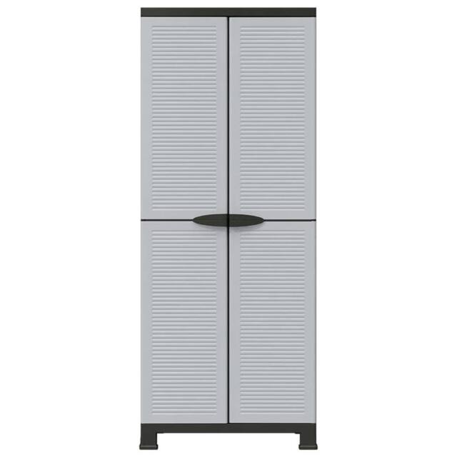 Berkfield Home Plastic Cabinet 68x39x171.5 cm in Grey - image 1