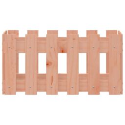 Berkfield Home Garden Planter with Fence Design 60x30x30 cm Solid Wood Douglas in Brown - Size: 60 x 30 x 30 cm - thumbnail 5