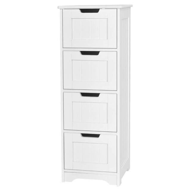 Havendro Freestanding Storage Organizer Side Table Bathroom Storage in White - image 1