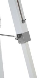 Orsina Minimalist White Wood Tripod Floor Lamp, Industrial-Inspired Lamp With Sturdy Metal Rods, Unique Tall Light in Cream - thumbnail 4