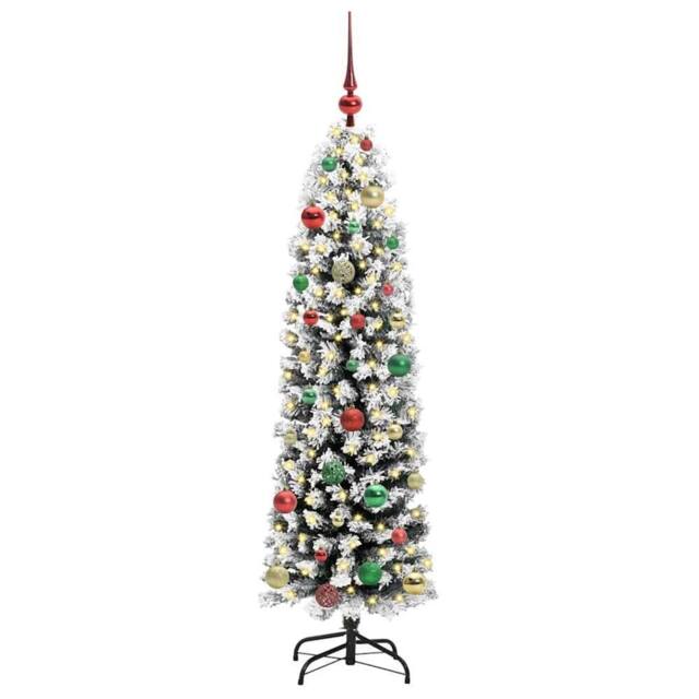 Berkfield Home Stunning Artificial Christmas Tree with 150 LEDs with Stand Green - image 1