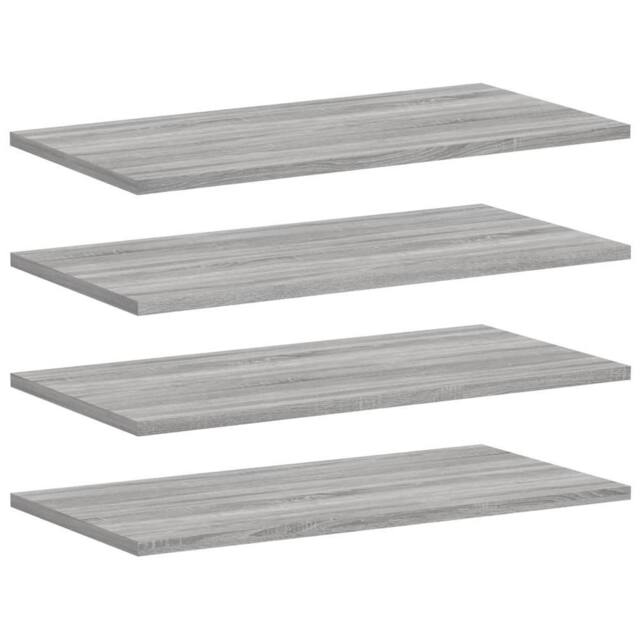 Berkfield Home Wall Shelves 4 pcs Grey Sonoma 60x30x1.5 cm Engineered Wood - image 1