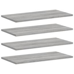 Berkfield Home Wall Shelves 4 pcs Grey Sonoma 60x30x1.5 cm Engineered Wood - thumbnail 1