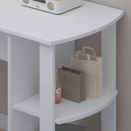 Harmin White L-Shaped Corner Home Study Desk - thumbnail 4