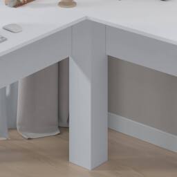 Harmin White L-Shaped Corner Home Study Desk - thumbnail 5