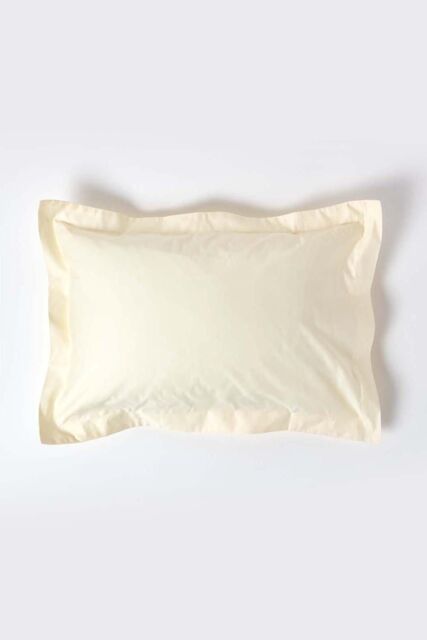 Homescapes Egyptian Cotton Oxford Pillowcase 1000 TC in Cream - image 1