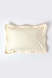 Homescapes Egyptian Cotton Oxford Pillowcase 1000 TC in Cream