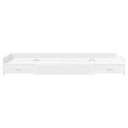 Berkfield Home Storage Bed Frame with Drawer White 90 x 200 cm Engineered wood - thumbnail 5