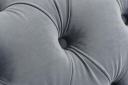 Birlea Chesterfield Sofa 3 Seater Chester Grey Velvet Studded Settee - thumbnail 3