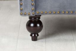 Birlea Chesterfield Sofa 3 Seater Chester Grey Velvet Studded Settee - thumbnail 5