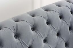 Birlea Chesterfield Sofa 3 Seater Chester Grey Velvet Studded Settee - thumbnail 2