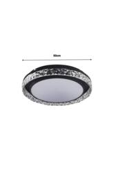 Round Acrylic Flush Mount LED Ceiling in Black - thumbnail 3