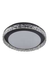 Round Acrylic Flush Mount LED Ceiling in Black - thumbnail 4
