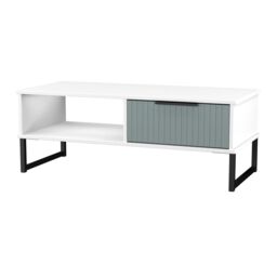 Ready Assembled 2 U Menai 1 Drawer Coffee Table (Ready Assembled) in Duck Egg Blue - thumbnail 4