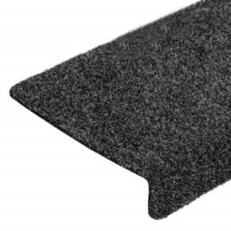 Berkfield Home Stair Mats 10 pcs Grey 65x21x4 cm Needle Punch - Size: Medium - thumbnail 6