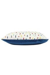 Prestigious Textiles Dolly Mixture Embroidered Soft Velvet Cushion in Cream - Size: 40 cm x 40 cm - thumbnail 3