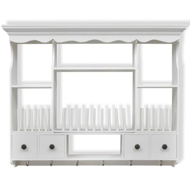 Berkfield Home Elegant Wooden Kitchen Wall Cabinet White - image 1