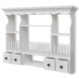 Berkfield Home Elegant Wooden Kitchen Wall Cabinet White - thumbnail 4