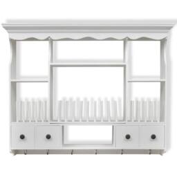 Berkfield Home Elegant Wooden Kitchen Wall Cabinet White - thumbnail 1