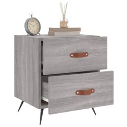 Berkfield Home Bedside Cabinets 2 pcs Grey Sonoma 40x35x47.5 cm Engineered Wood - thumbnail 3