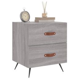 Berkfield Home Bedside Cabinets 2 pcs Grey Sonoma 40x35x47.5 cm Engineered Wood - thumbnail 4