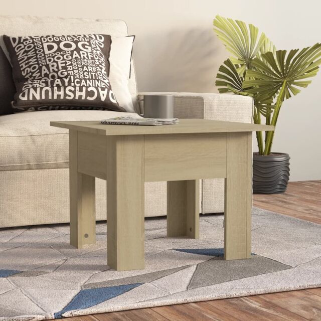 Berkfield Home Coffee Table Sonoma Oak 55x55x42 cm Engineered Wood in Brown - Size: 55 x 55 x 42 cm - image 1